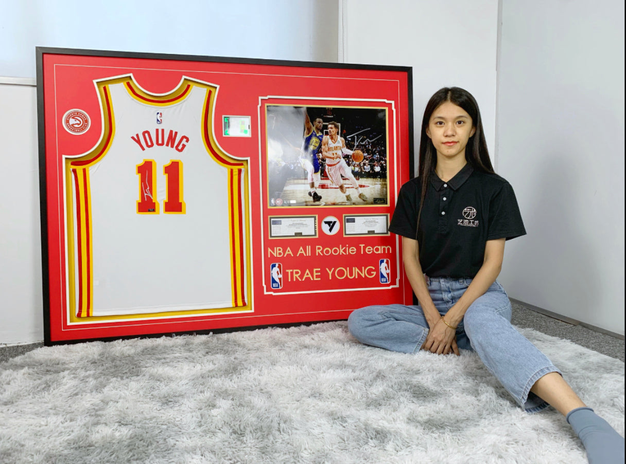 Trae Young Atlanta Hawks Autographed Standard Framed Jersey
