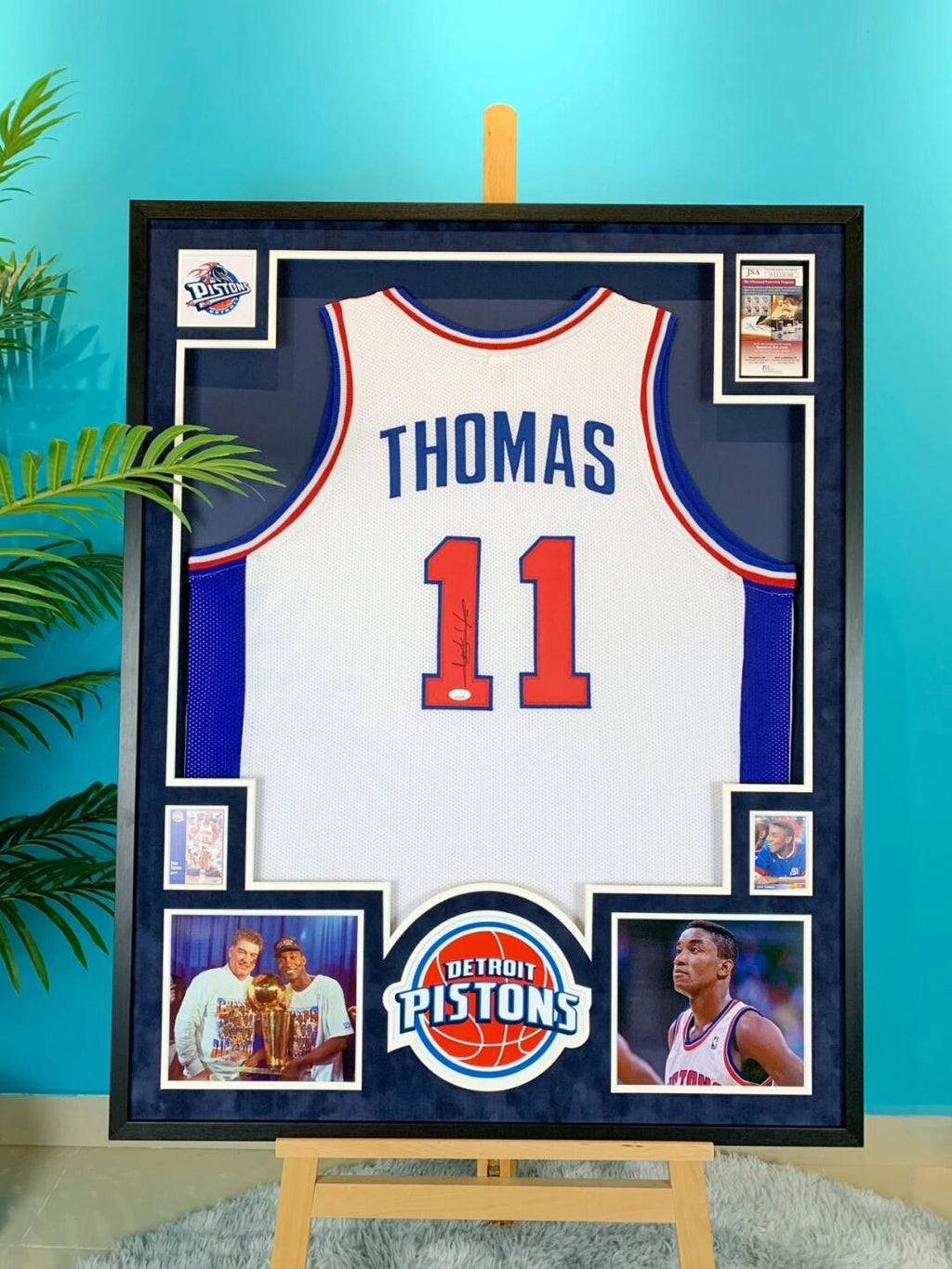 Thomas Autographed Jersey Framing