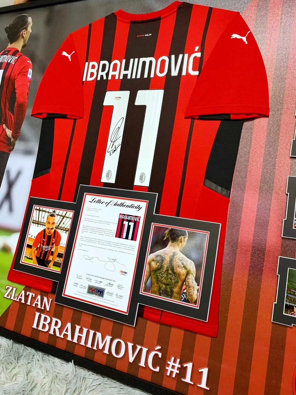 Ibrahimović AC Milan Jersey Framing