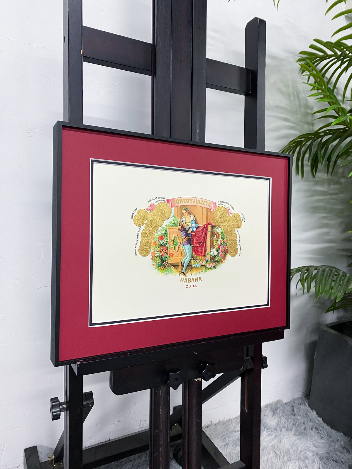 Romeo y Julieta Habana Cuba Vintage Cigar Label Art Frame