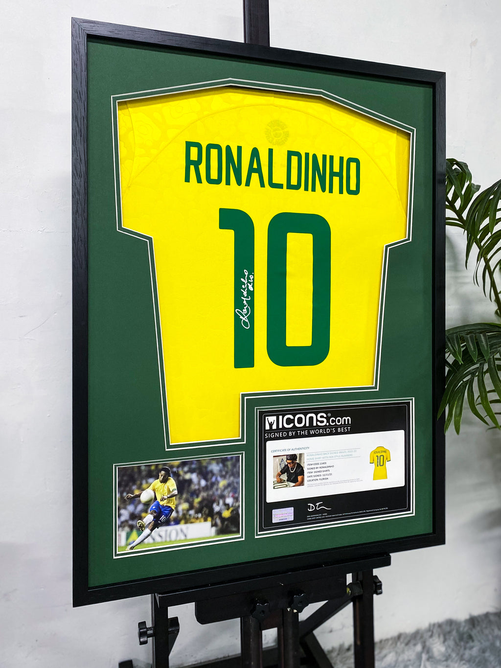 Ronaldinho Brazil National Team Jersey Framing