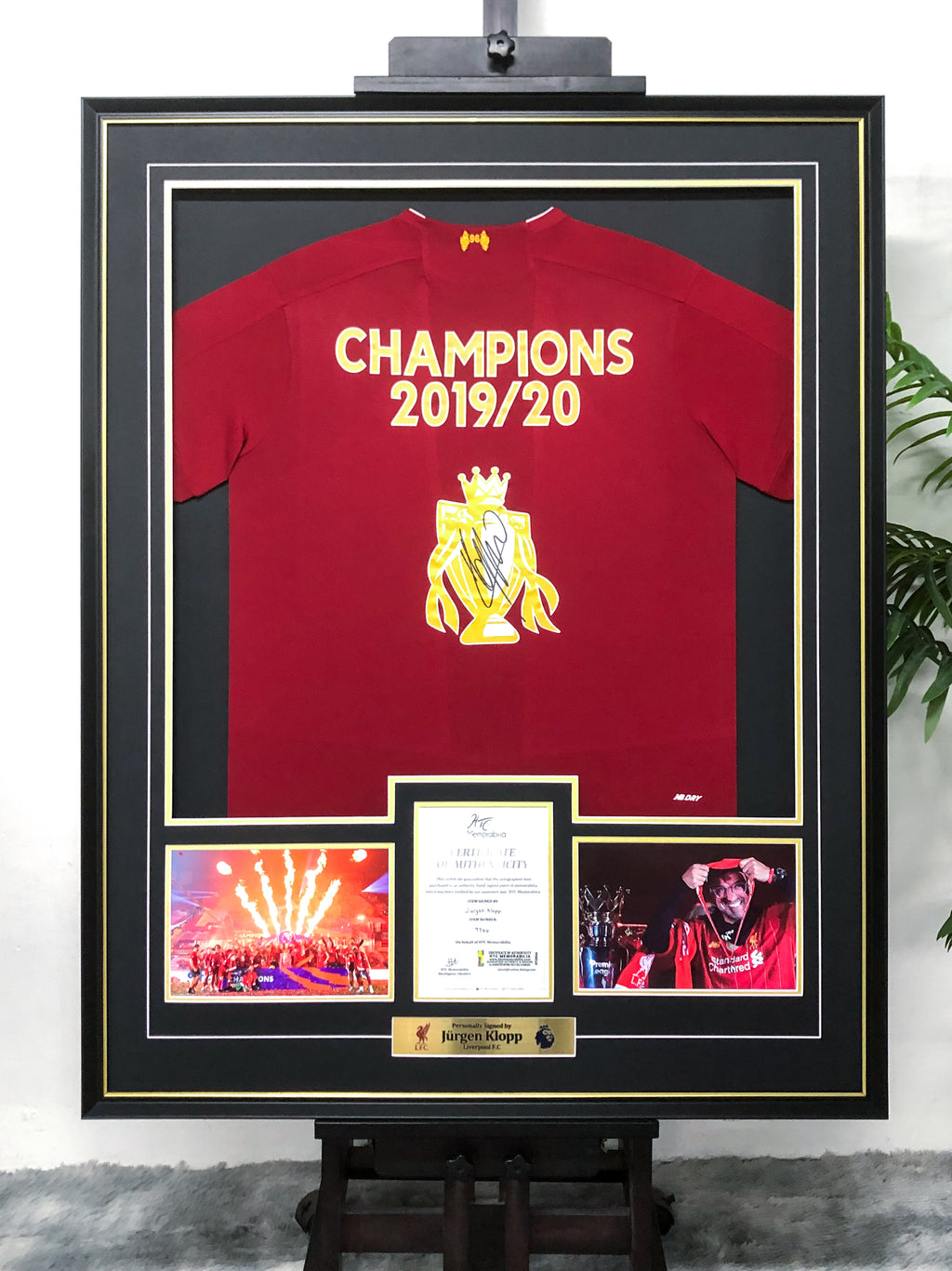 Liverpool FC Autographed Custom Framed Jersey