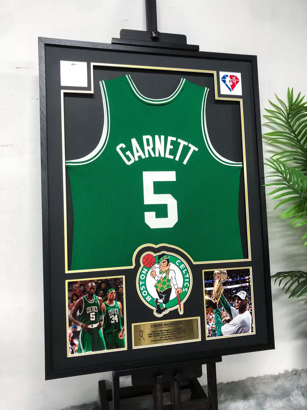 Kevin Garnett Boston Celtics Jersey Framing