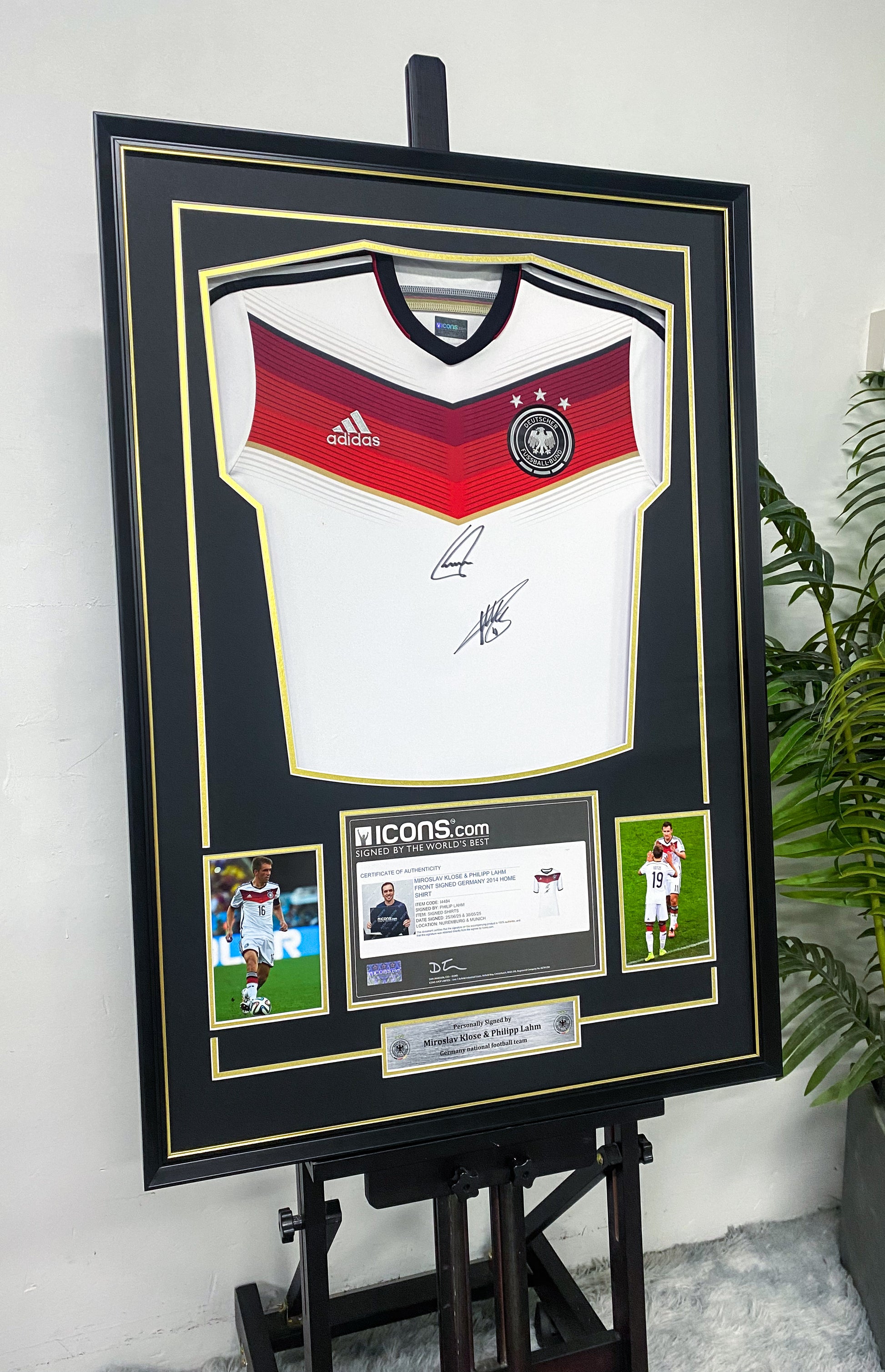 Miroslav Klose & Philipp Lahm Germany 2014 Home Jersey Framing