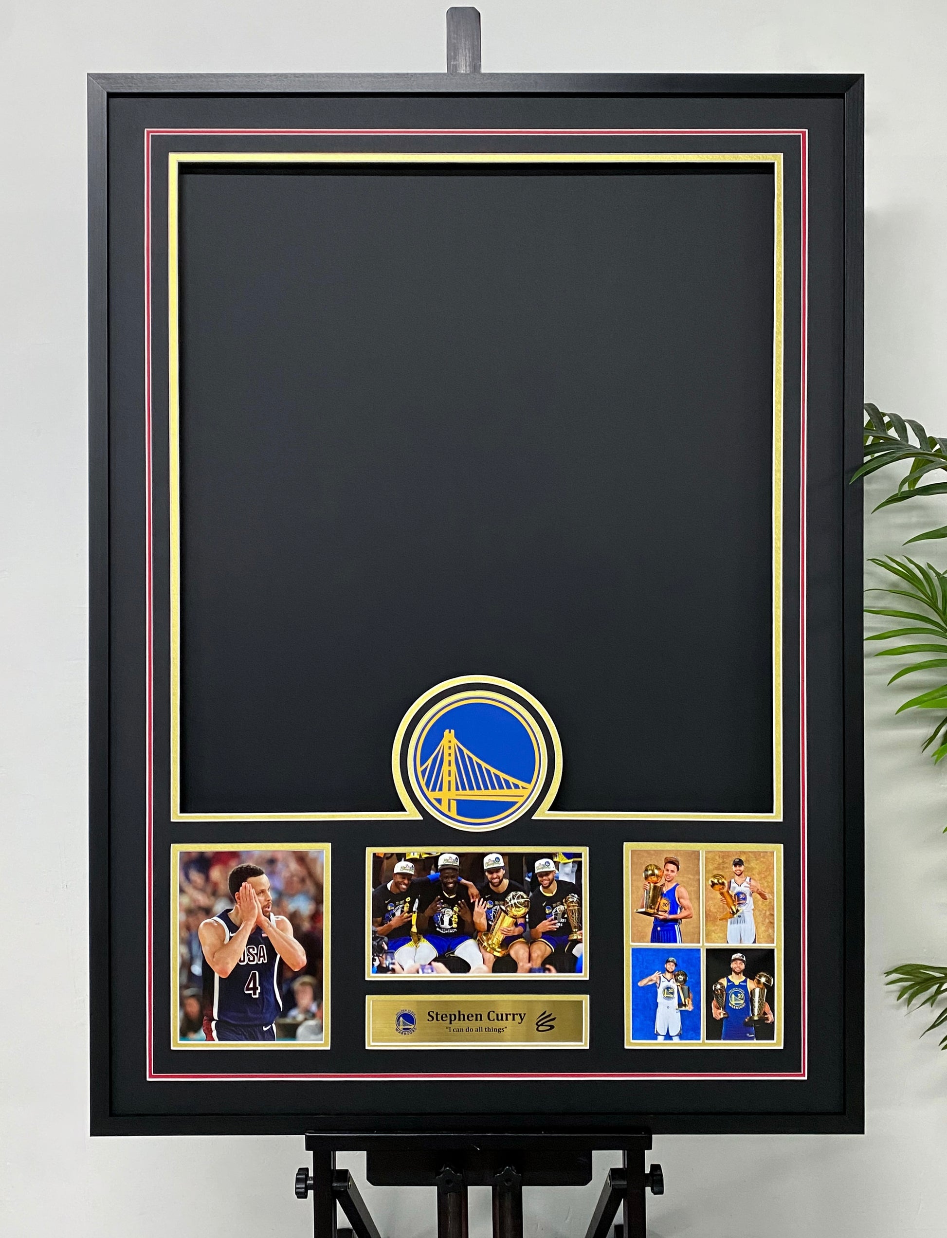Stephen Curry Warriors Empty Jersey Framing