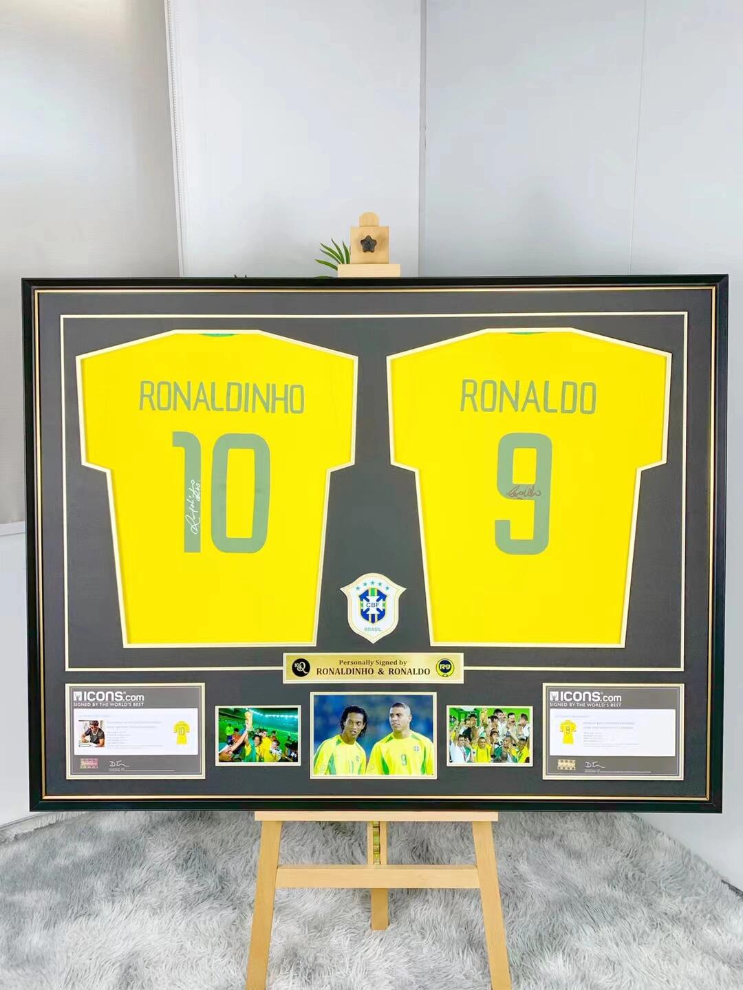Ronaldinho Ronaldo Brazil National Team Jersey Framing