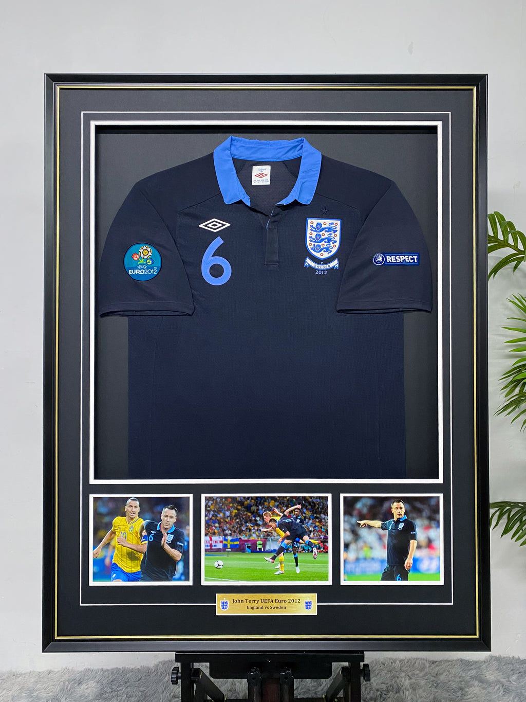 John Terry England National Team Signed Jersey Framing