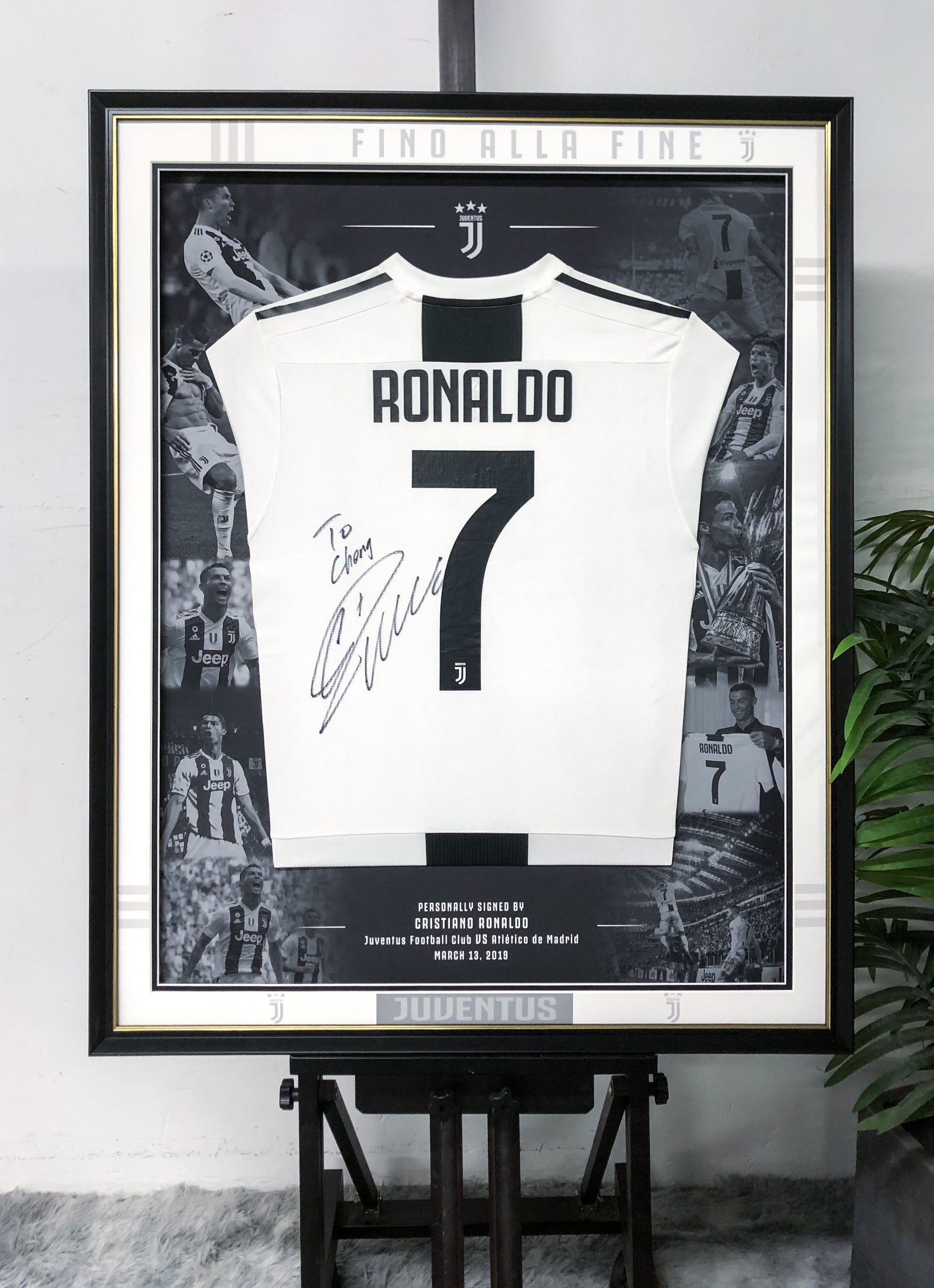 Cristiano Ronaldo Juventus FC Jersey Custom Framing