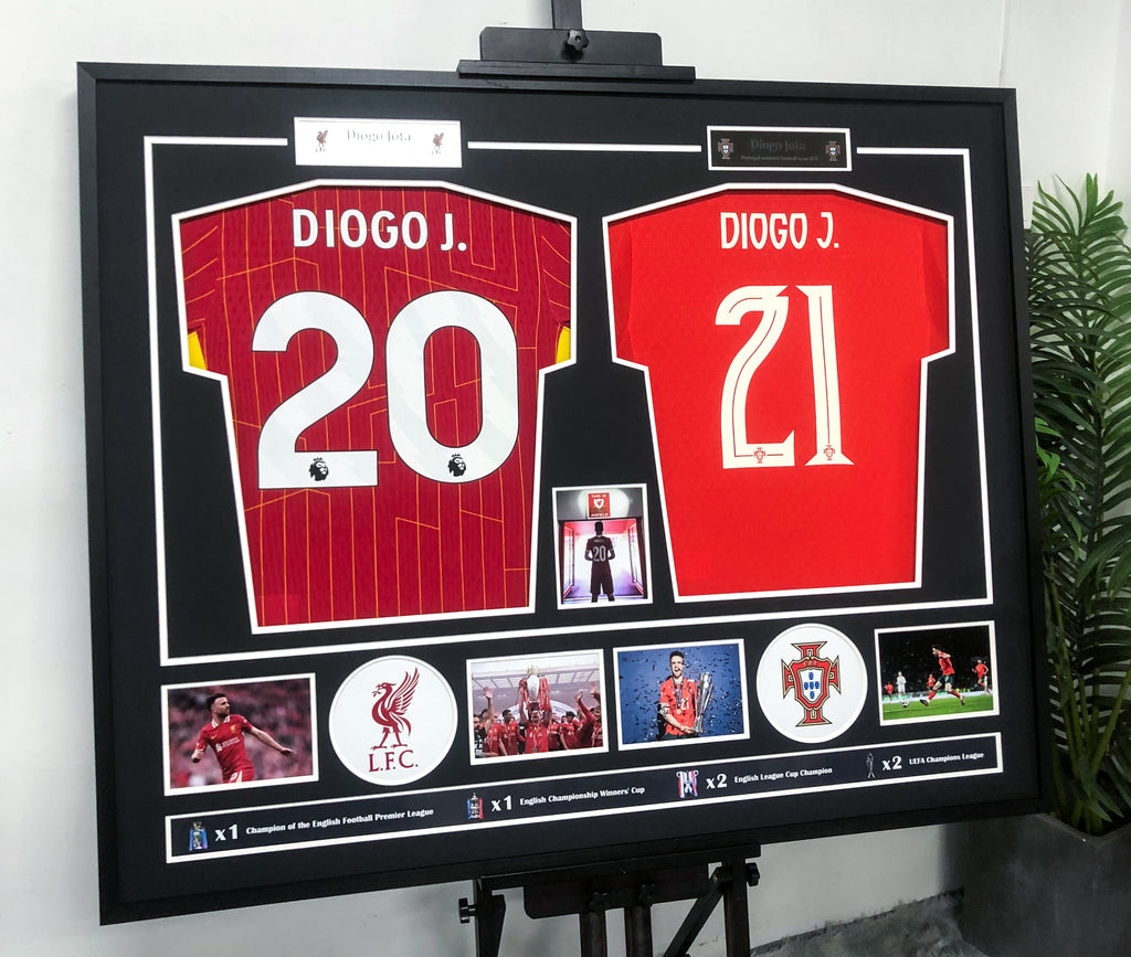 Diogo Jota Liverpool Autographed Jersey Framed