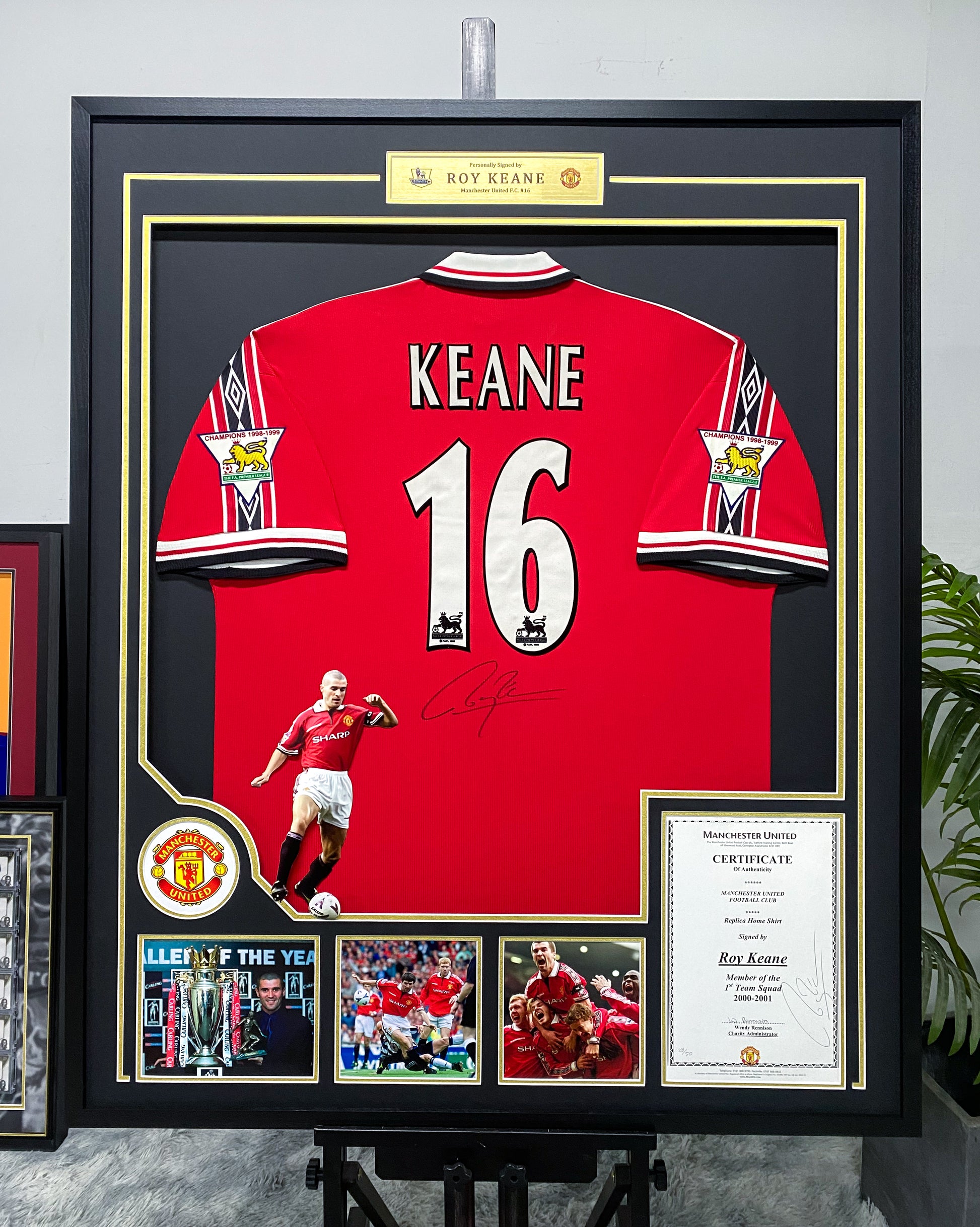 Roy Keane Manchester United Jersey Custom Framing