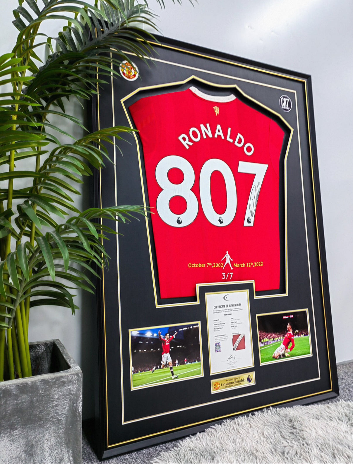 Cristiano Ronaldo Manchester United Autographed Custom Framed Jersey