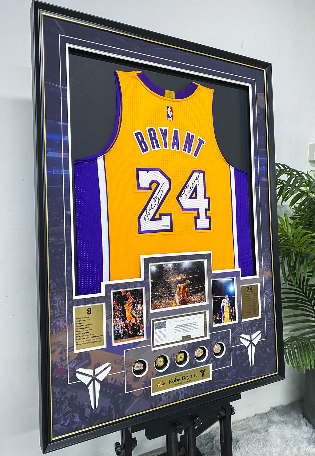 Kobe Bryant Los Angeles Lakers Jersey Framing | Bespoke Autograph Memorabilia Display