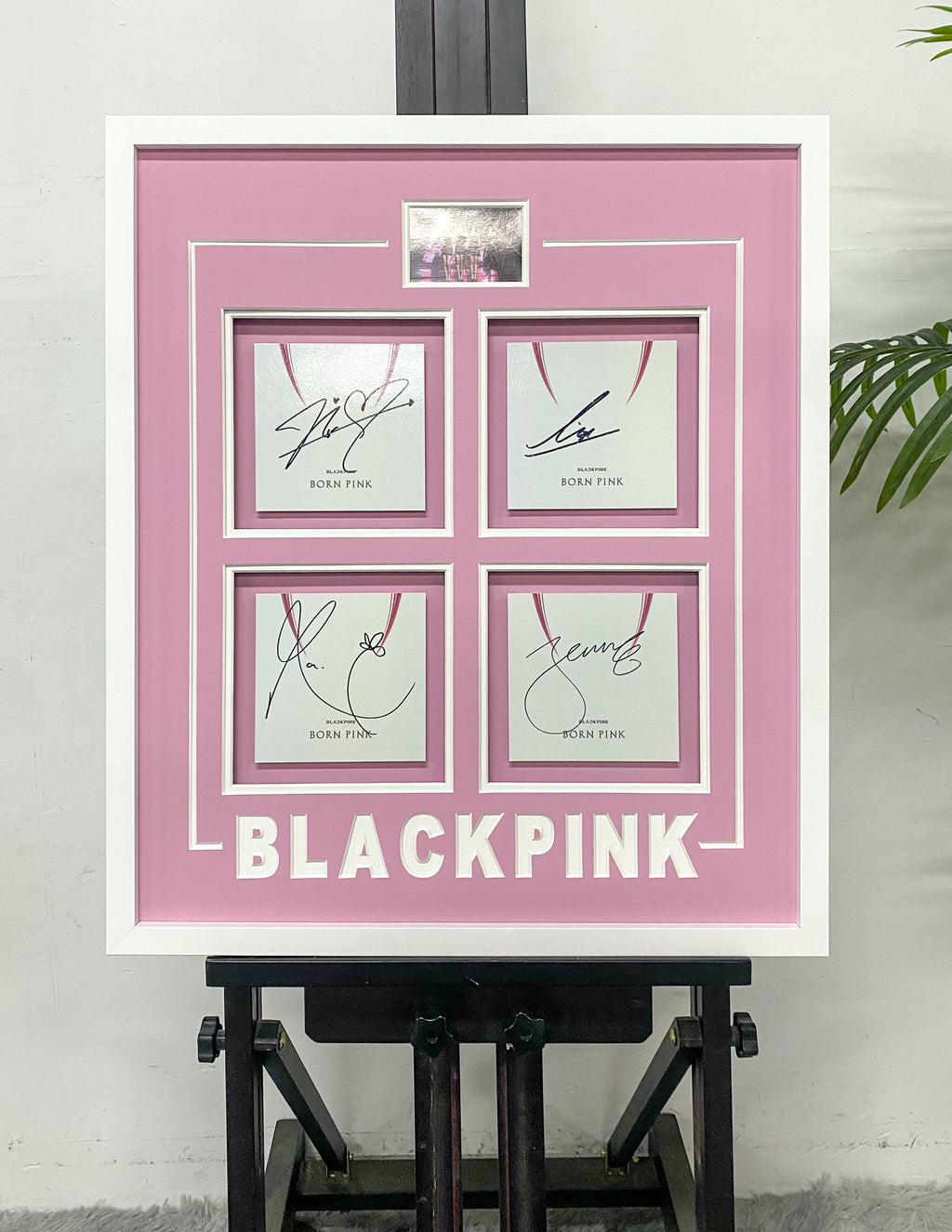 BLACKPINK Born Pink Group Signed Four Members Display Frame