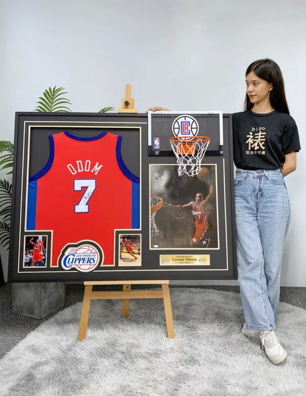 Lamar Odom Los Angeles Clippers Autographed Custom Framed Jersey
