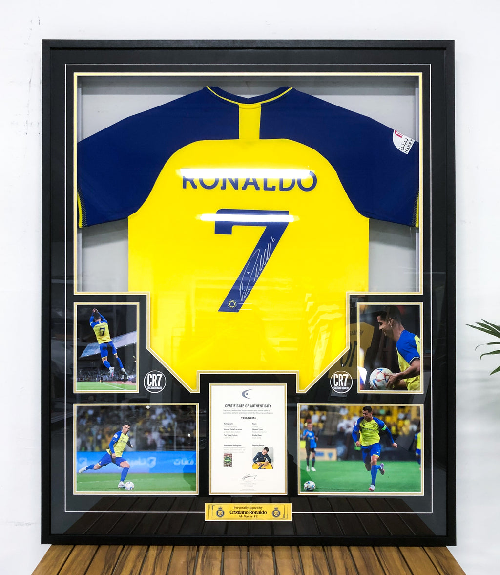 Cristiano Ronaldo Al-Nassr FC Autographed Jersey Framed
