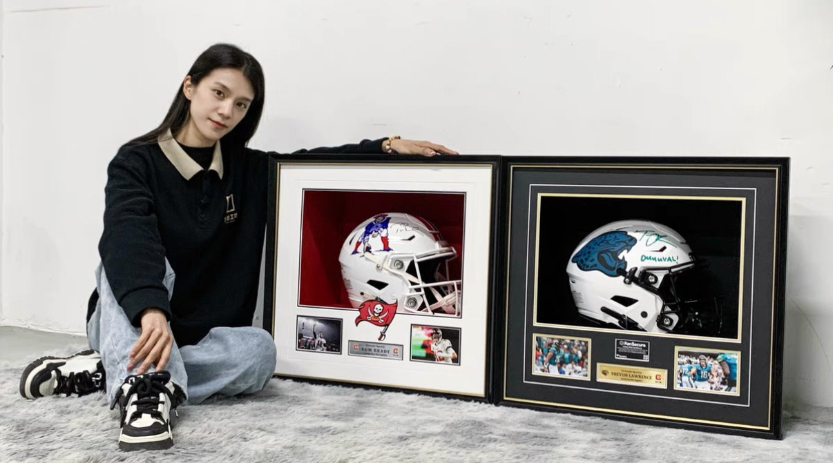 Tampa Bay Buccaneers Tom Brady Jacksonville Jaguars Trevor Lawrence Sentimental Item Custom Framed