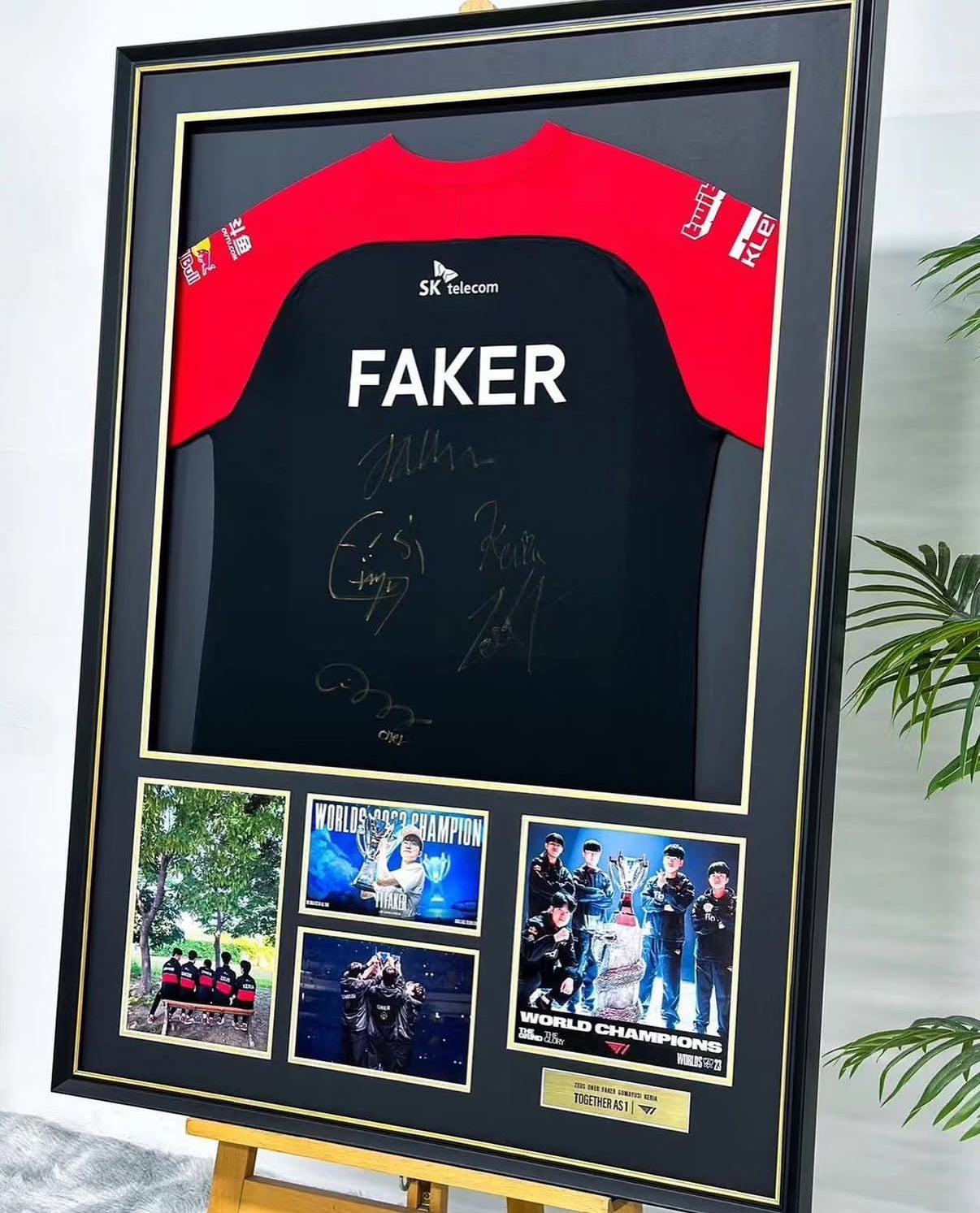 Faker T-shirt Autographed Custom Framed
