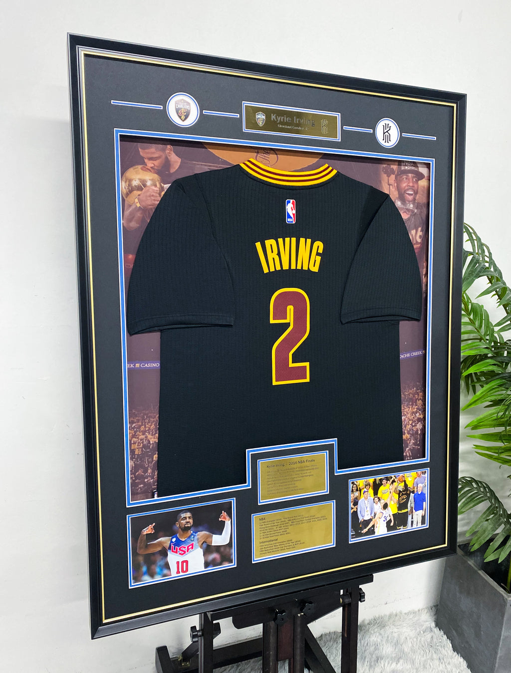 Kyrie Irving Cleveland Cavaliers #2 Jersey Framing