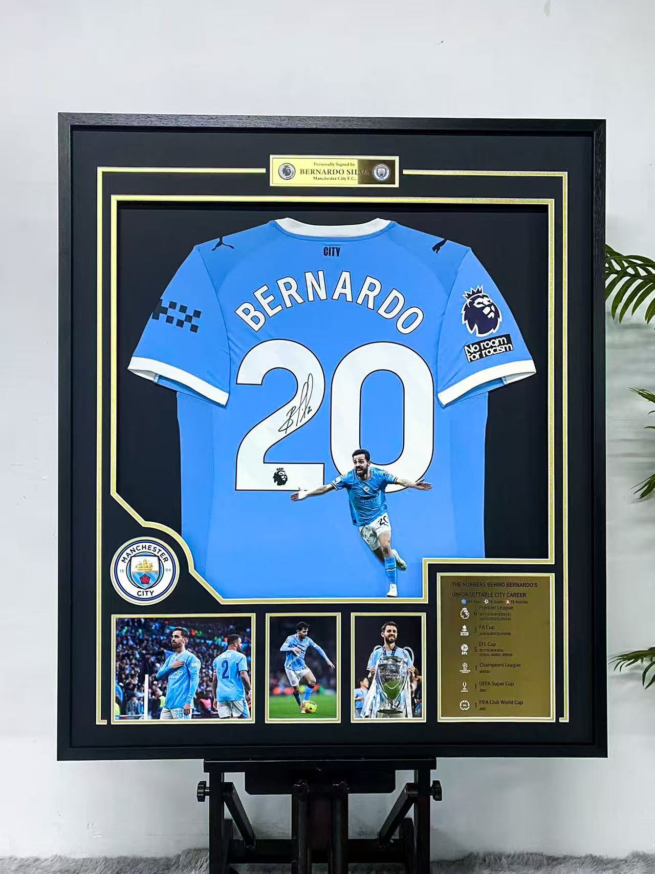 Bernardo Silva Manchester City Signed Jersey Framing
