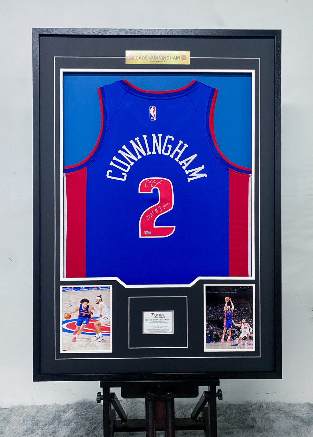 Cade Cunningham Detroit Pistons Autographed Jersey Framing Sentimental Item