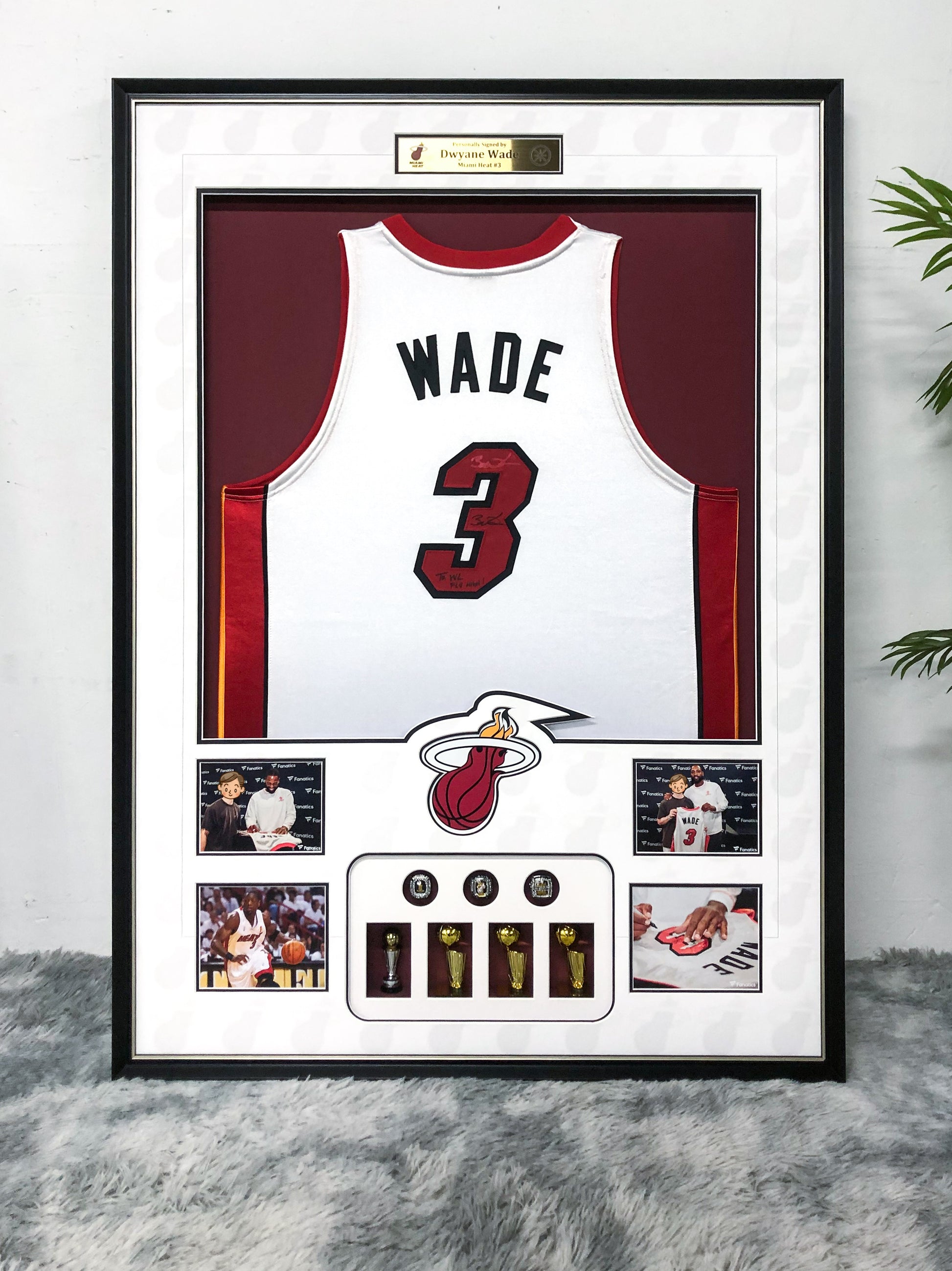 Dwyane Wade Miami Heat Jersey Custom Framing