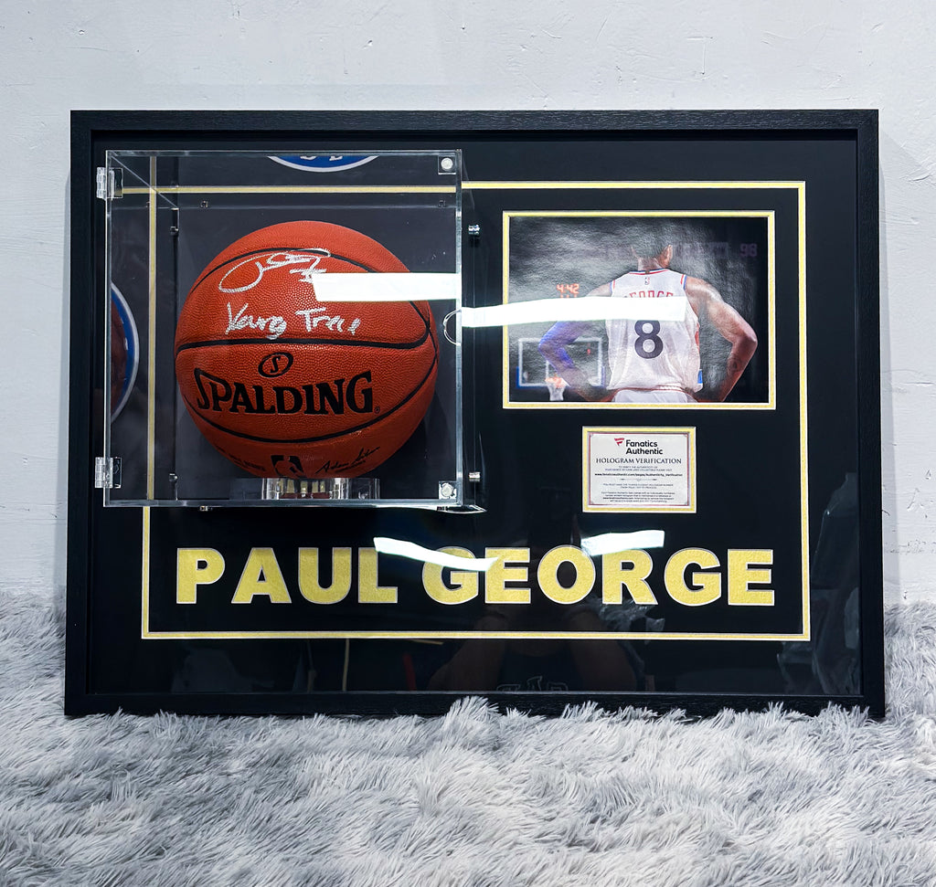 Paul George Signed Basketball Display Case Fanatics Certified