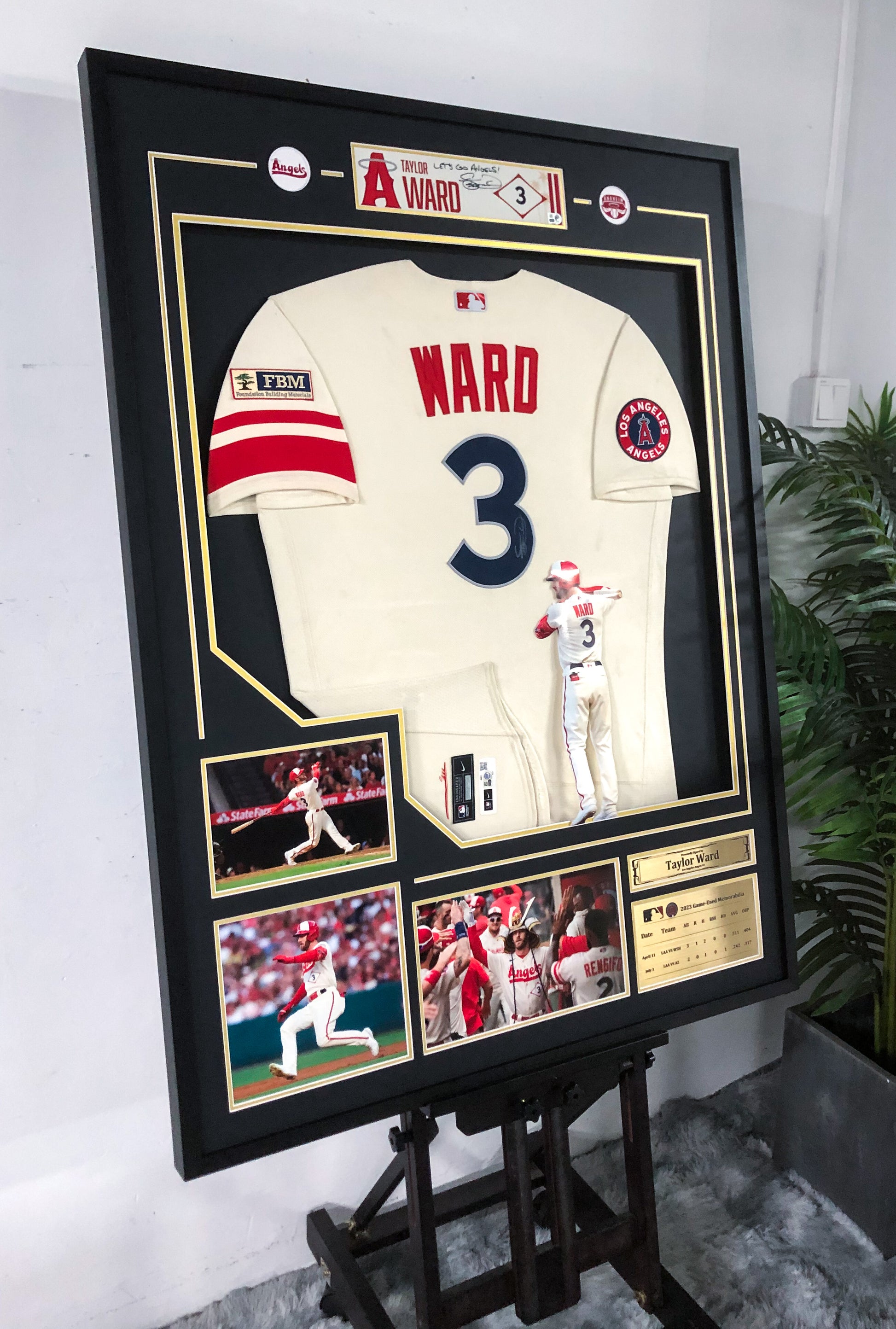 Taylor Ward Los Angeles Angels Autographed Custom Framed Jersey