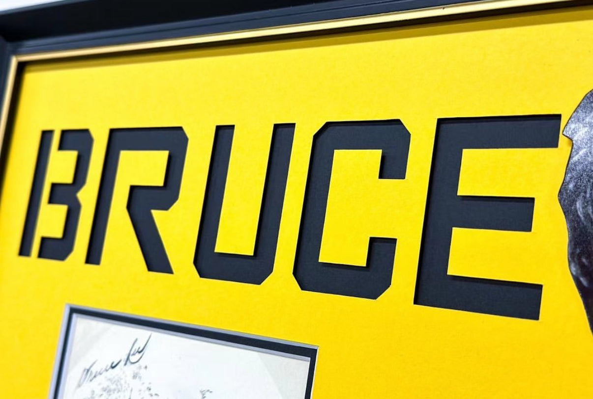Bruce Lee Sentimental Item Custom Framed