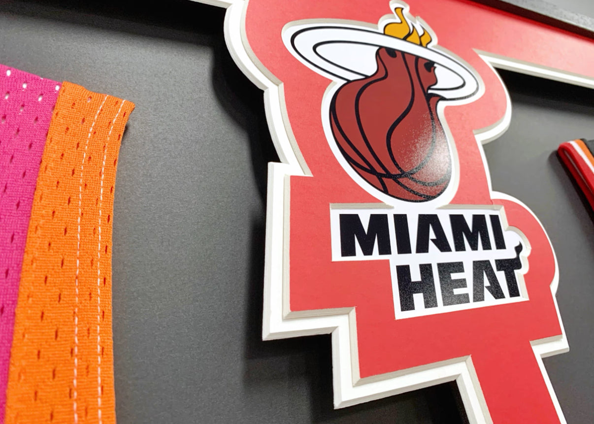 LeBron James Miami Heat Autographed Jersey | Custom Framed Display
