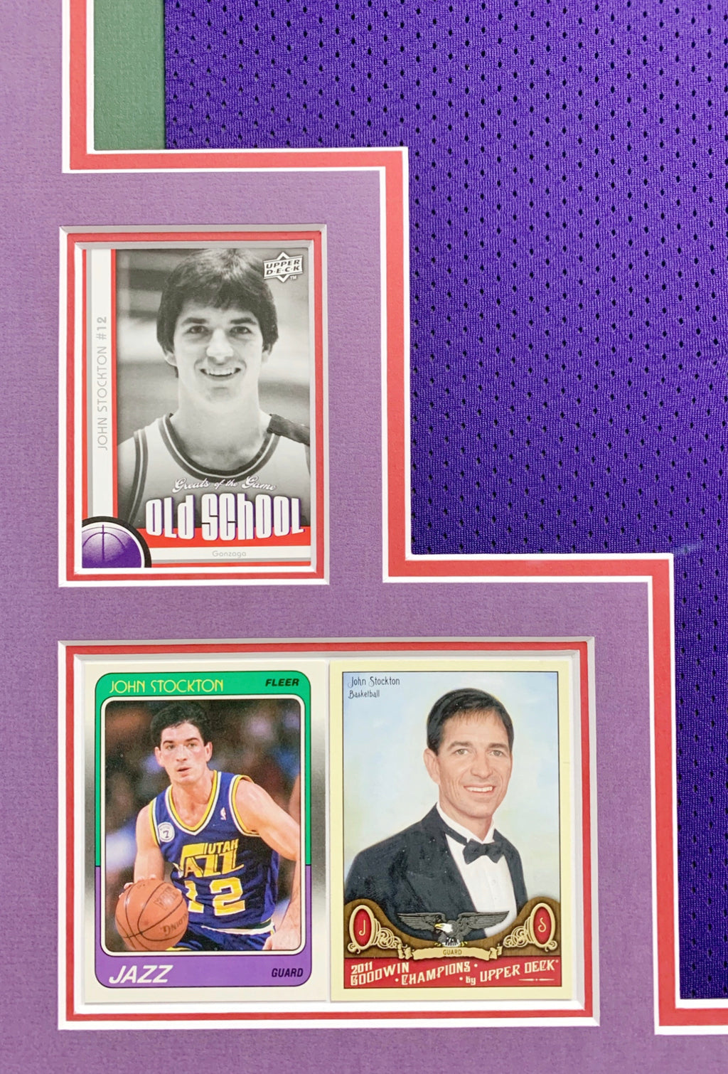 John Stockton Utah Jazz Autographed Jersey Custom Framing