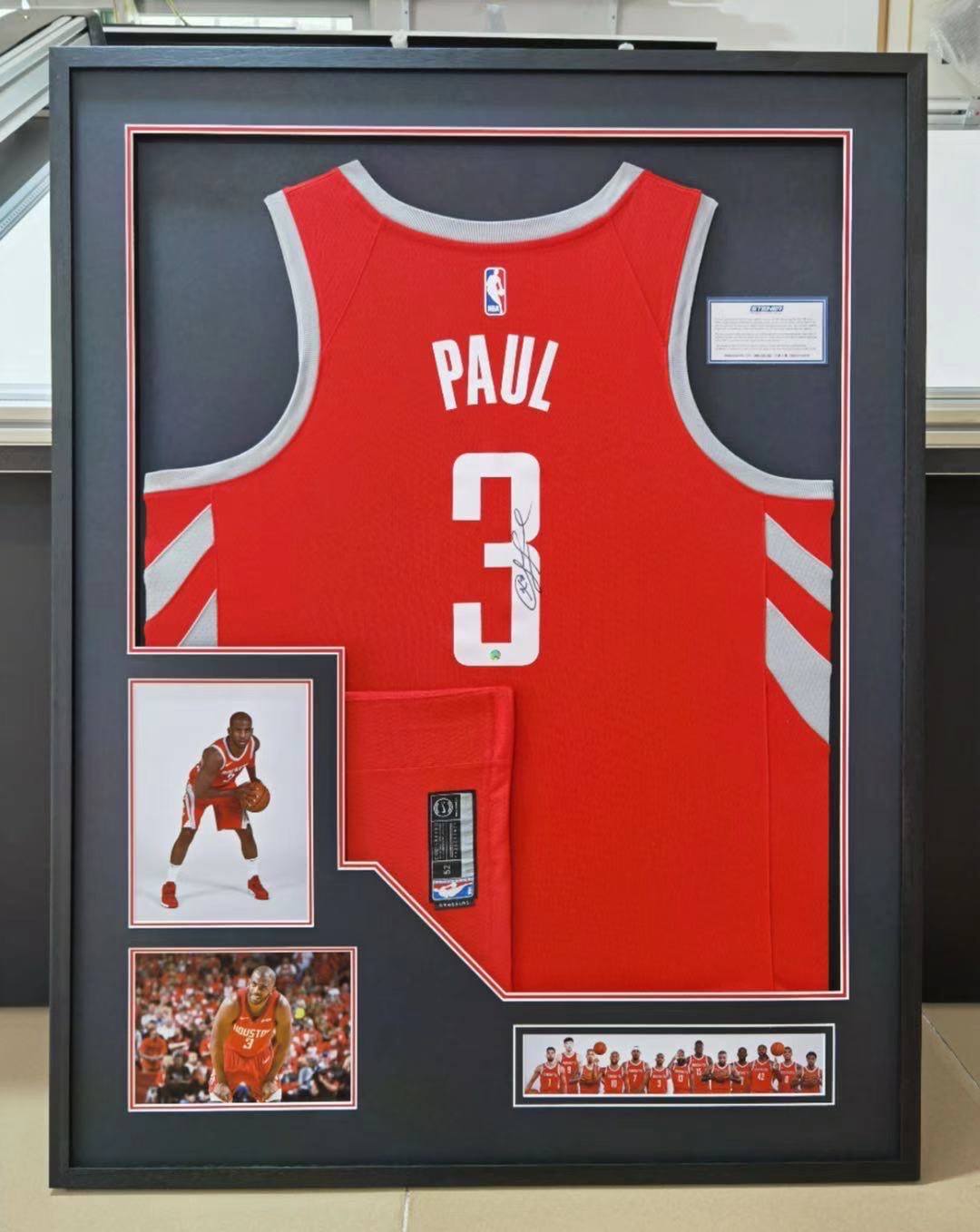 Chris Paul Houston Rockets Autographed Custom Framed Jersey