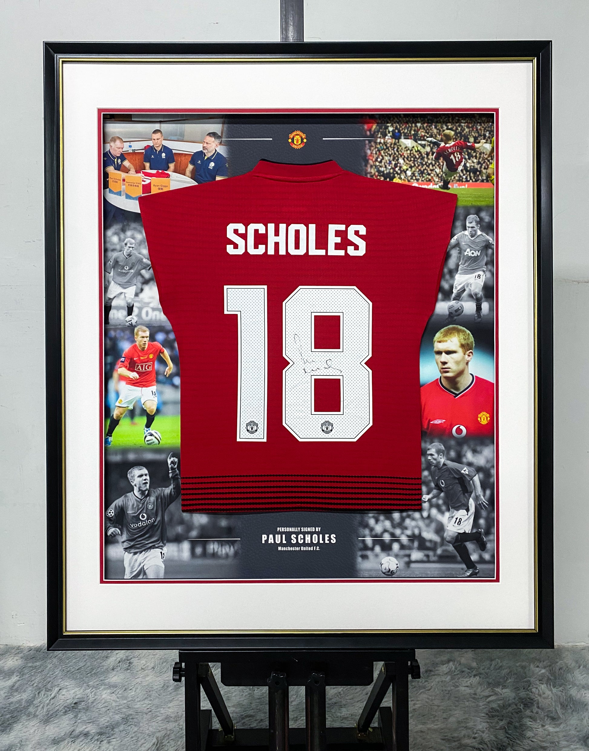 Paul Scholes Manchester United F.C. Jersey Custom Framing