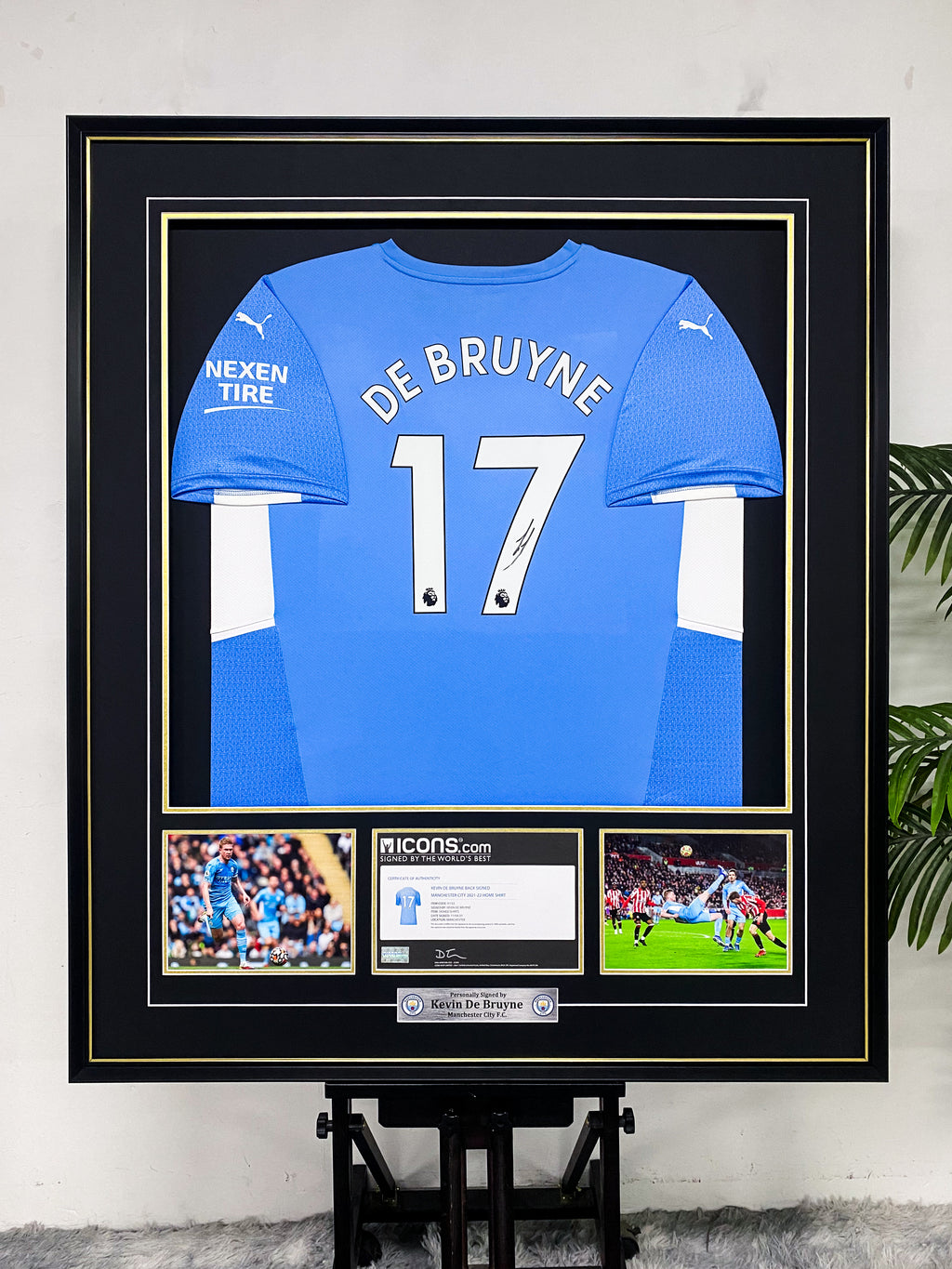 Kevin De Bruyne Manchester City Jersey Framing