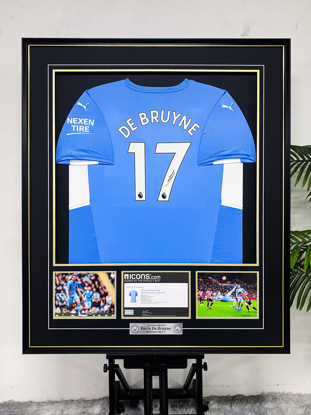 Kevin De Bruyne Manchester City Jersey Framing