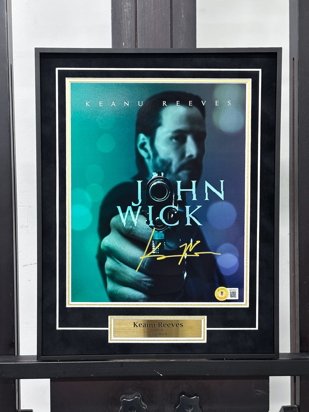 Keanu Reeves John Wick Signed Movie Poster Framing