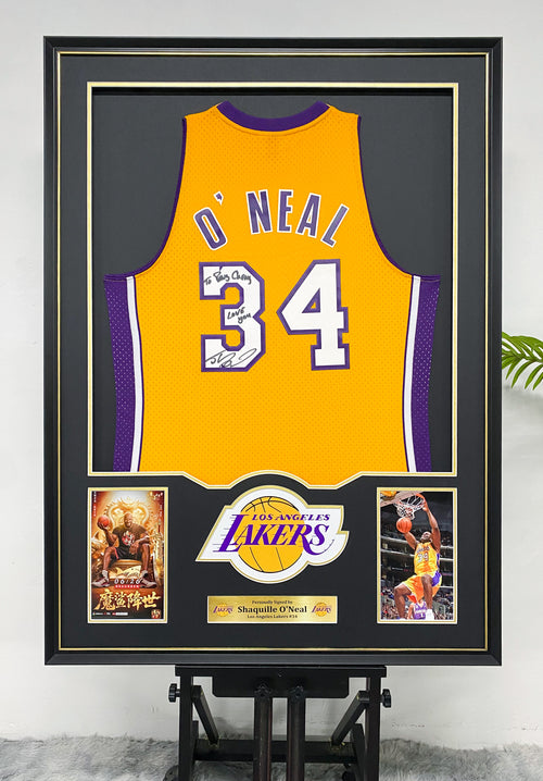 Shaquille O'Neal Los Angeles Lakers Jersey Framing