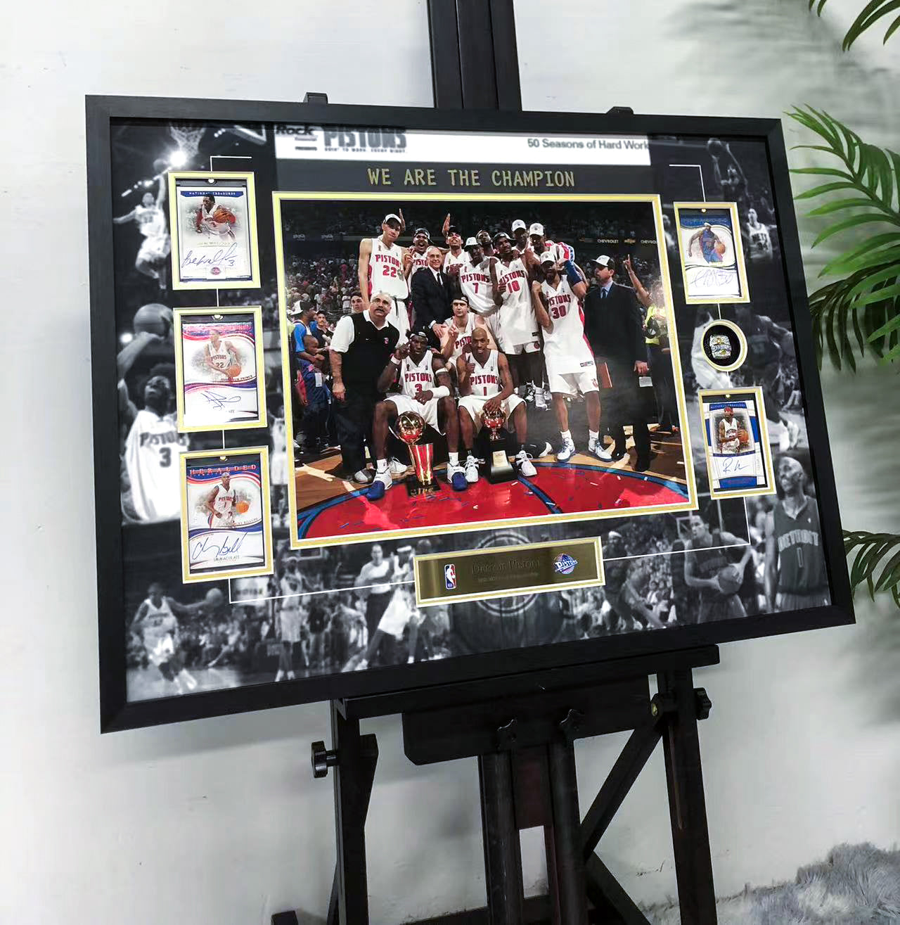 Detroit Pistons Trading Card Framing
