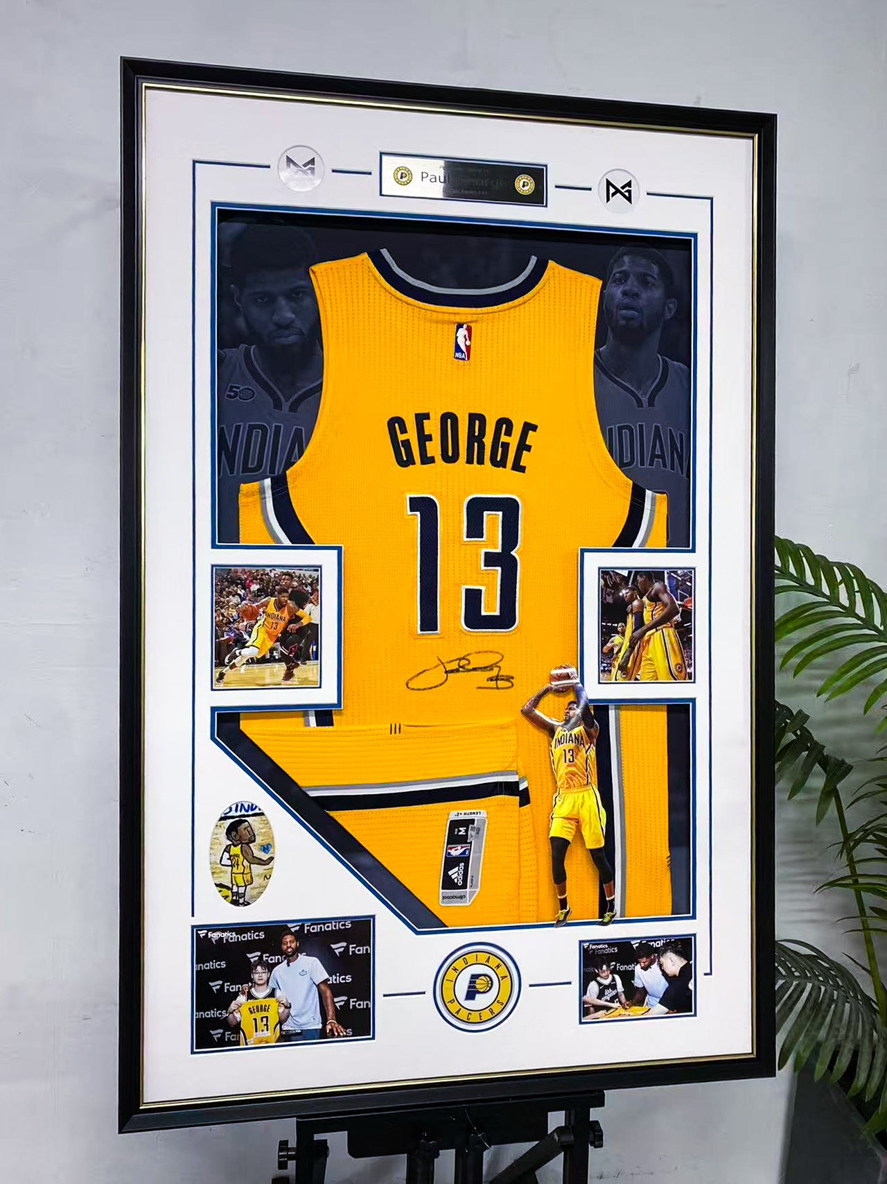 Paul George Indiana Pacers Signed Jersey Framed