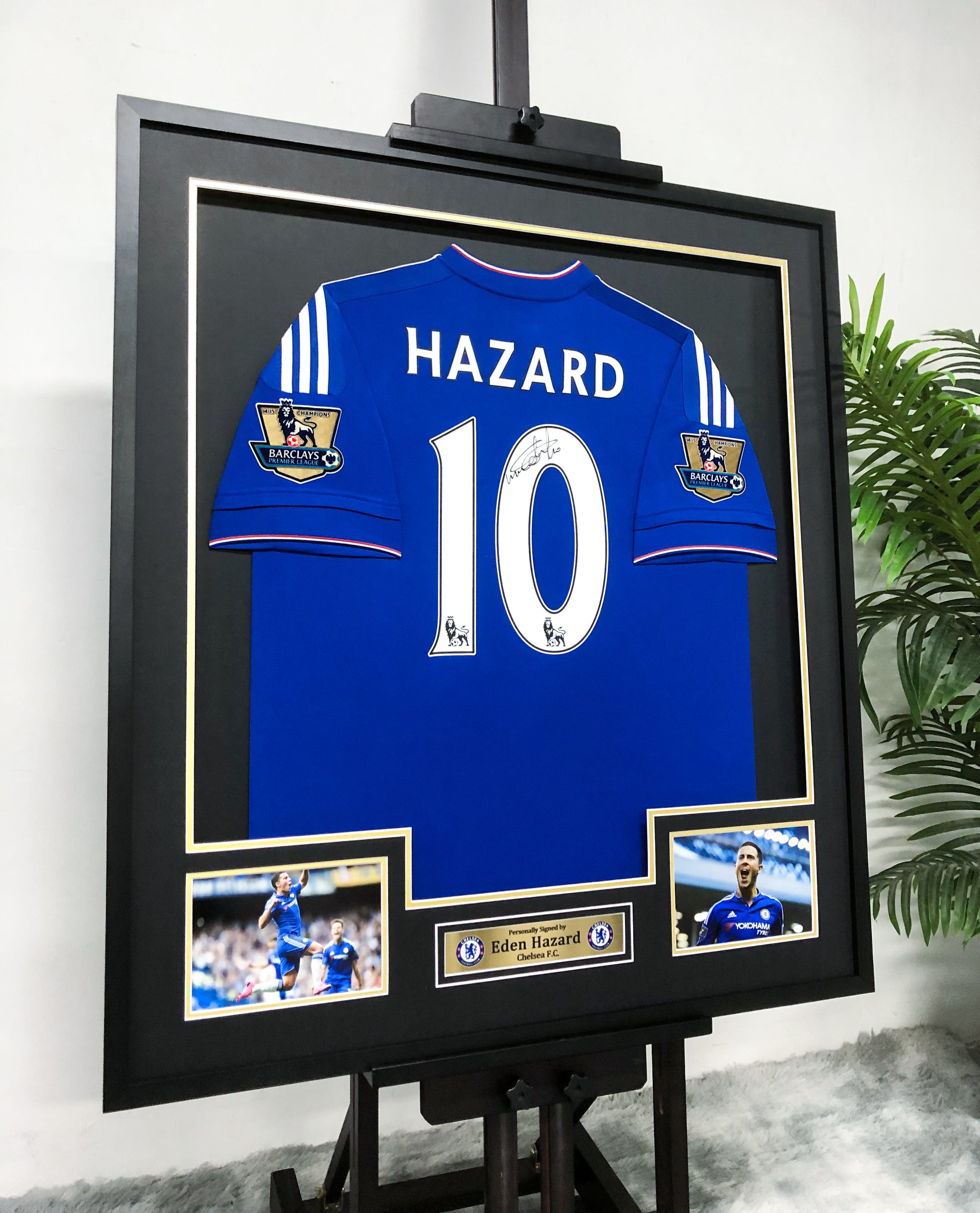 Eden Hazard Chelsea FC Autographed Jersey Custom Framing