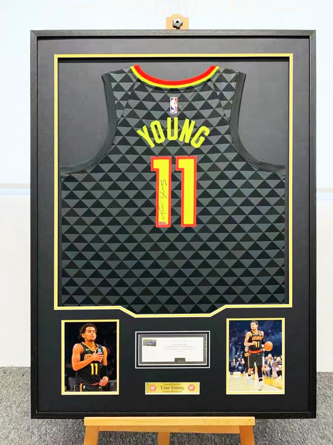 Trae Young Atlanta Hawks Autographed Jersey Framed