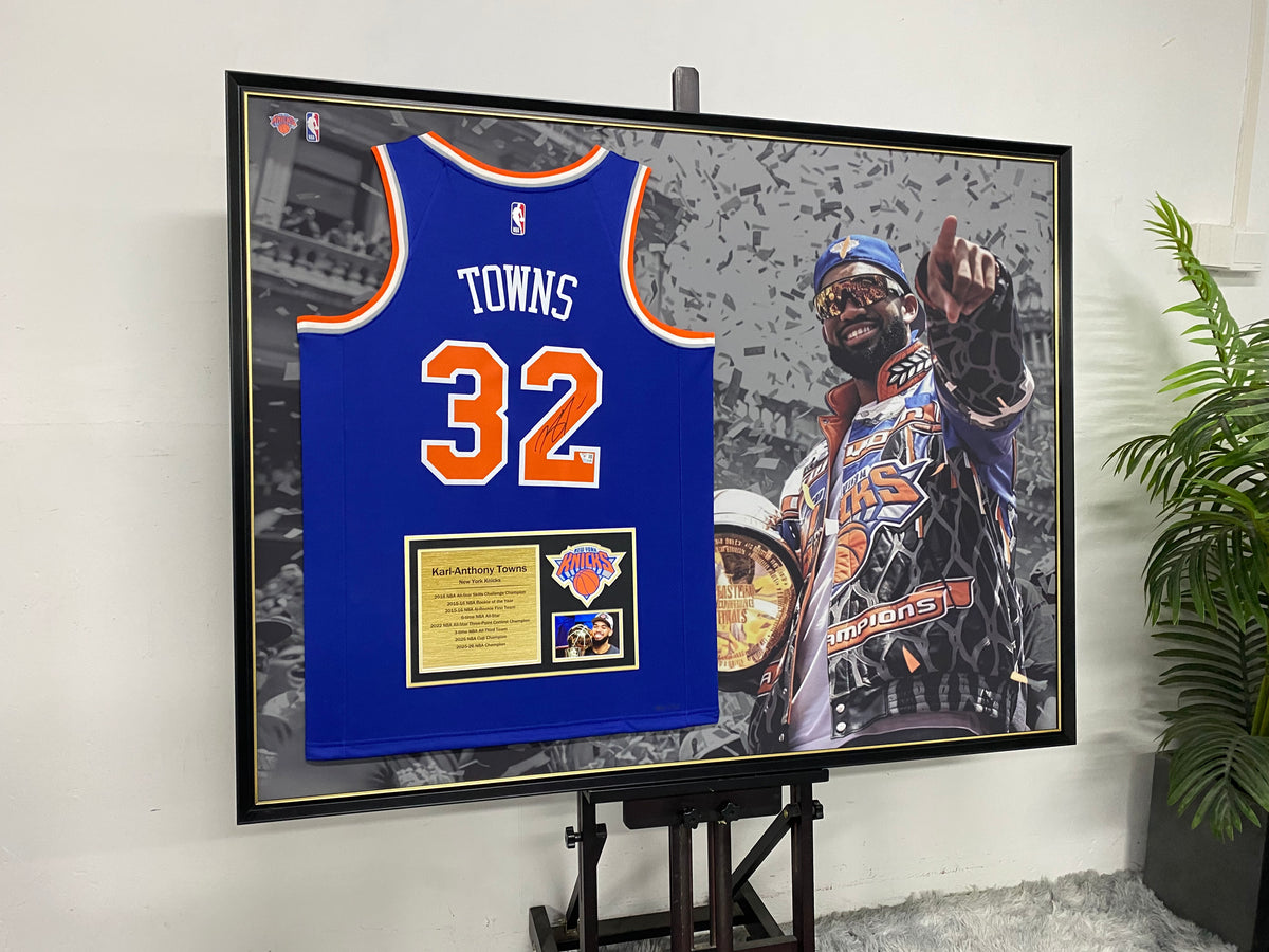 Karl-Anthony Towns New York Knicks Jersey Framing