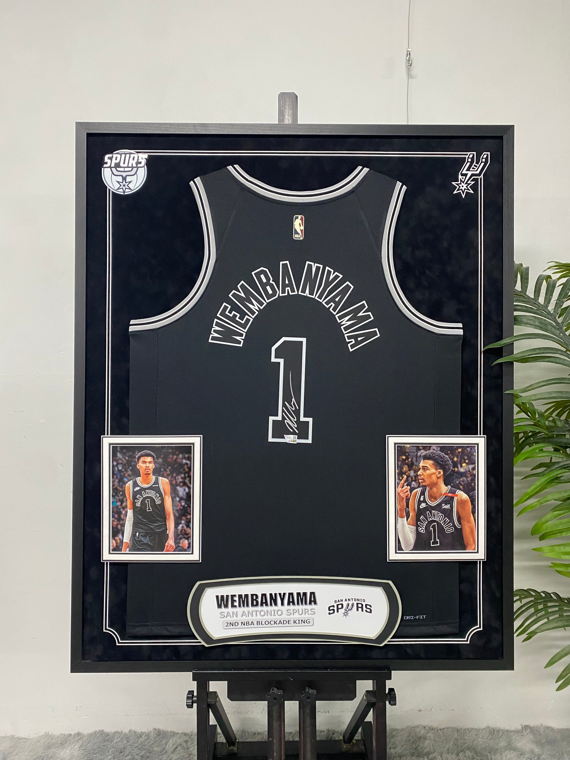 Victor Wembanyama San Antonio Spurs Signed Jersey Framed