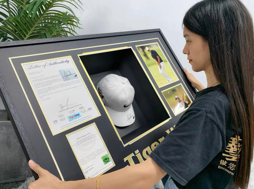 Tiger Woods Hat Sentimental Item Custom Framing