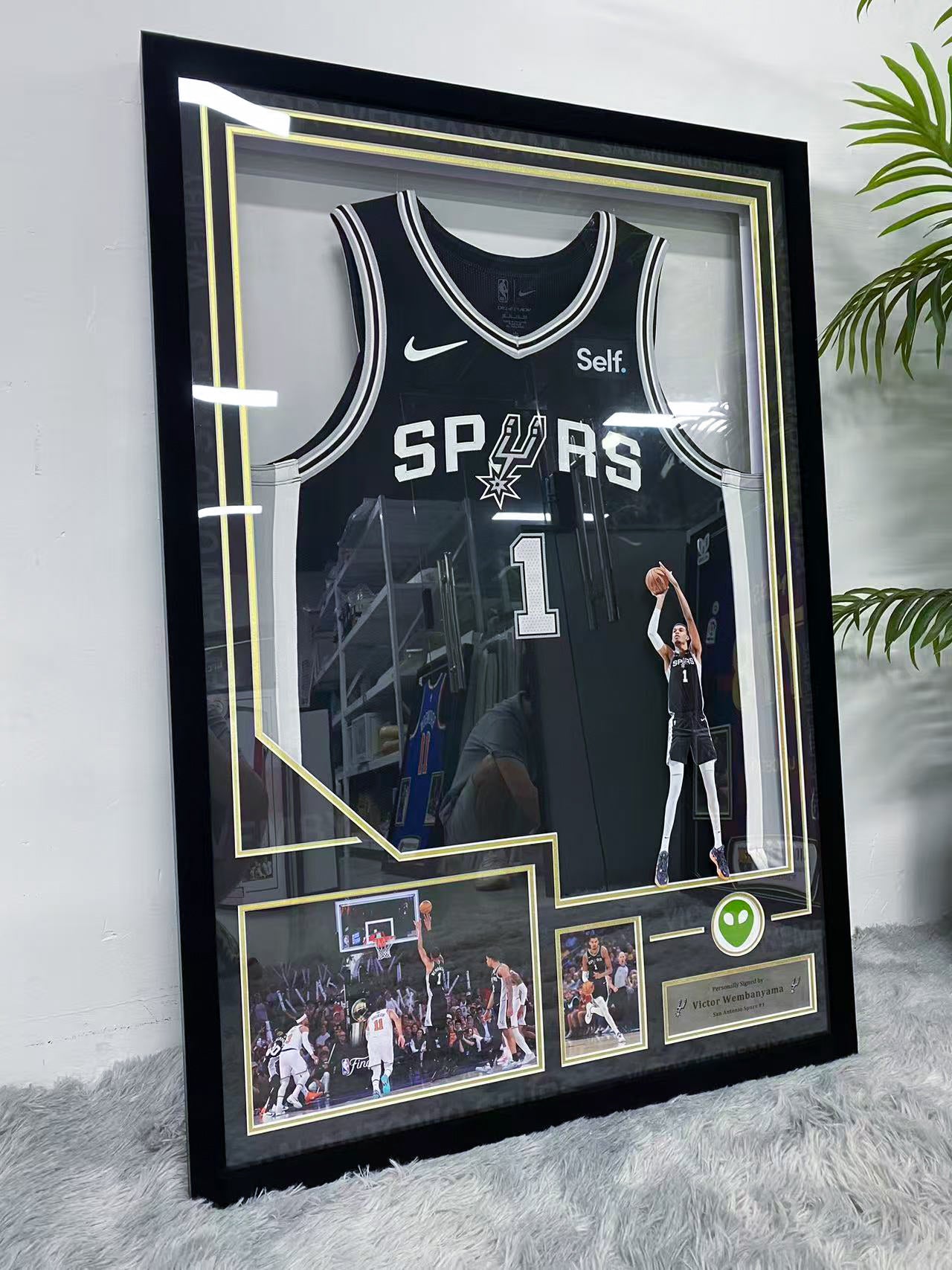 Victor Wembanyama San Antonio Spurs Signed Jersey Framing