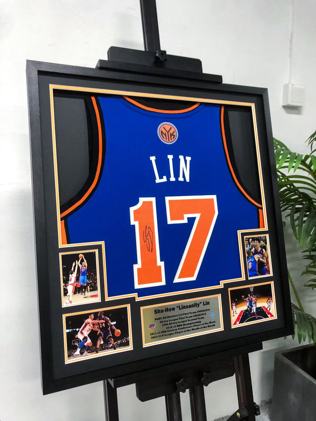 Jeremy Lin New York Knicks Jersey Framing