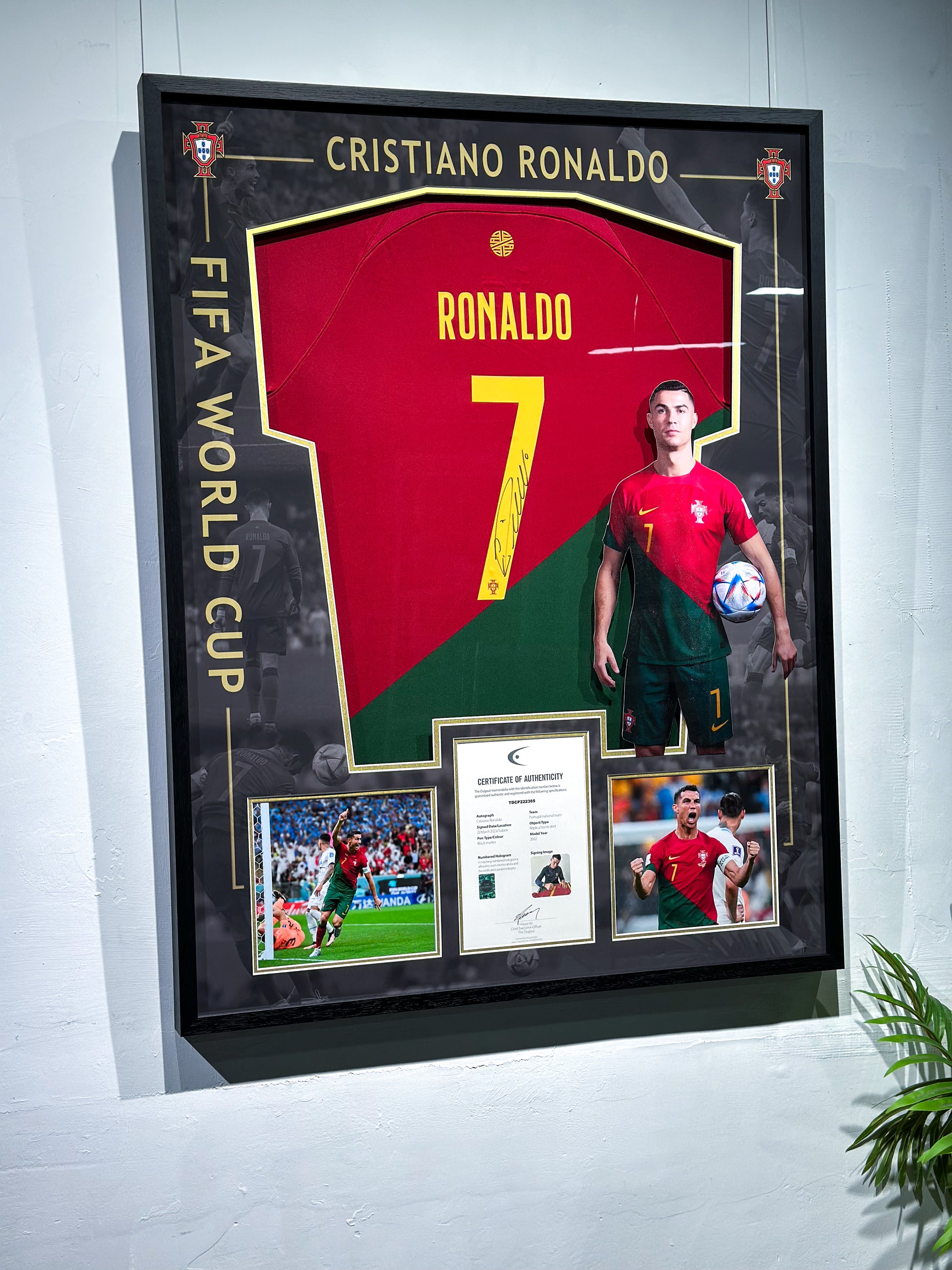 Cristiano Ronaldo Portugal National Team Jersey Framing | Bespoke Autograph Memorabilia Display