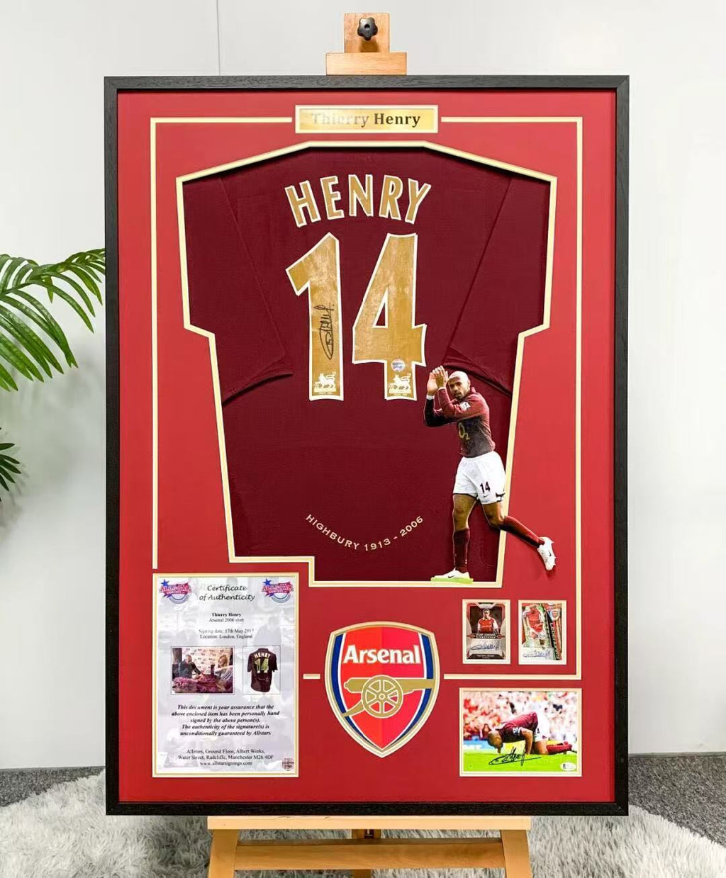 Thierry Henry, Arsenal Football Club Autographed Framed Jersey