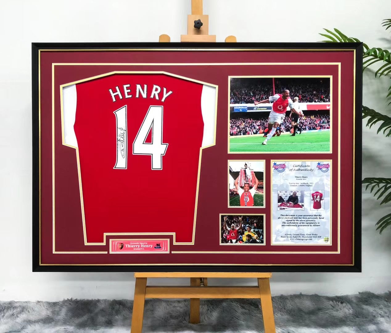 Thierry Henry, Arsenal Football Club Autographed Framed Jersey