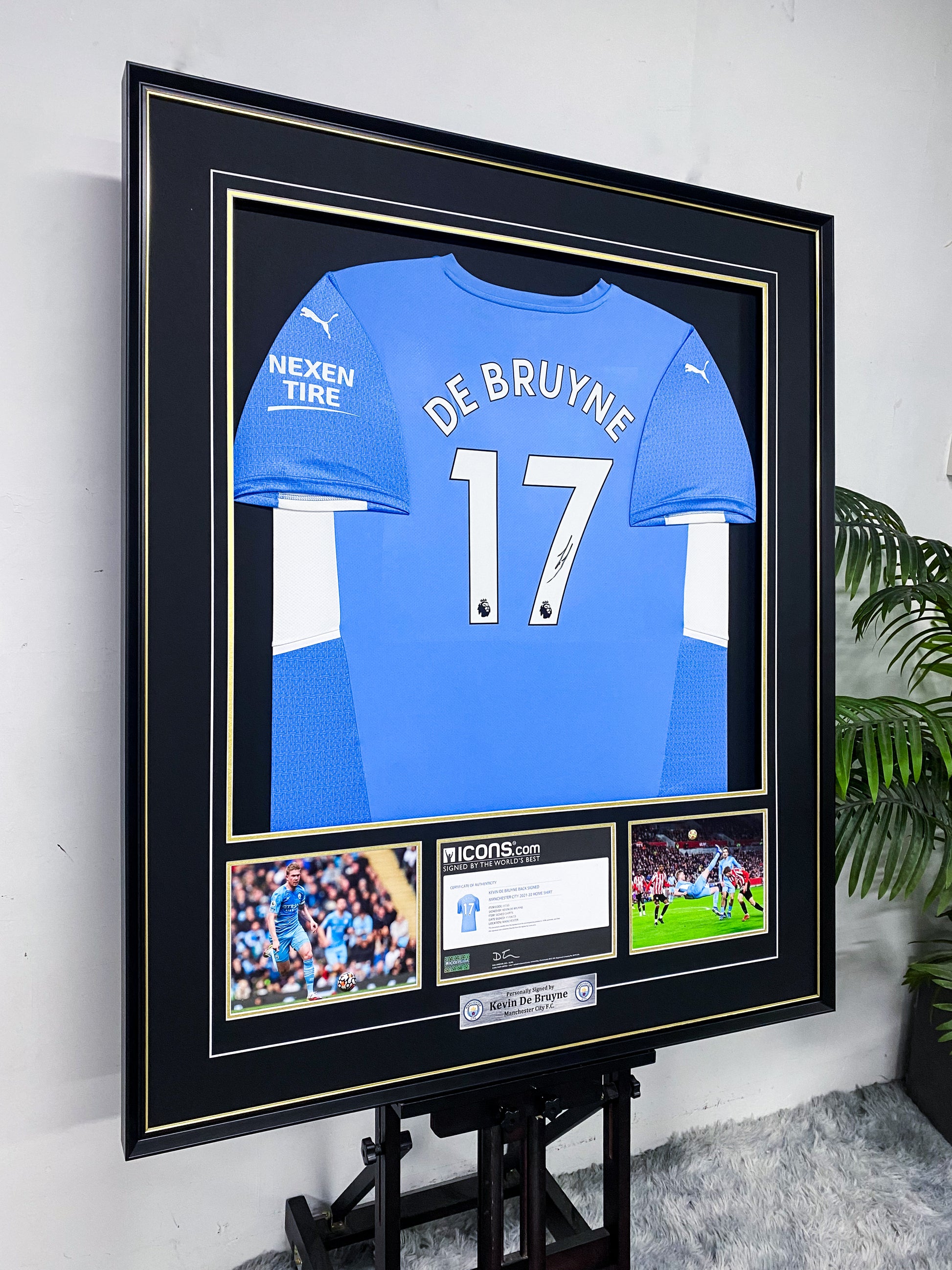 Kevin De Bruyne Manchester City Jersey Framing