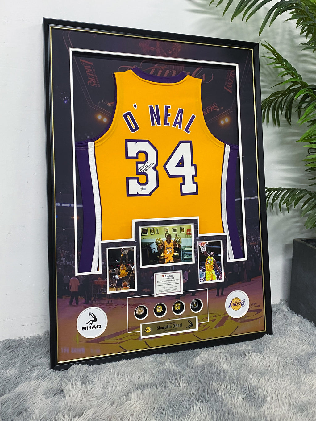 Shaquille O'Neal Los Angeles Lakers #34 Framed Jersey